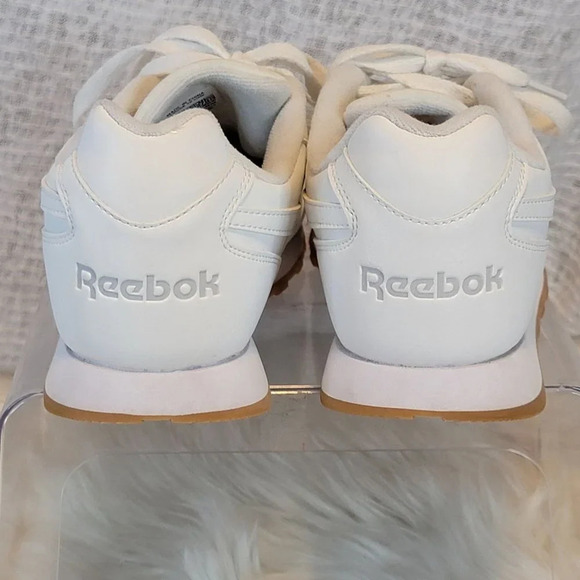 Womens White Reebok Classic‎ Run Sneakers Logo Cushioned Normcore Basic Size 10 - Picture 11 of 14